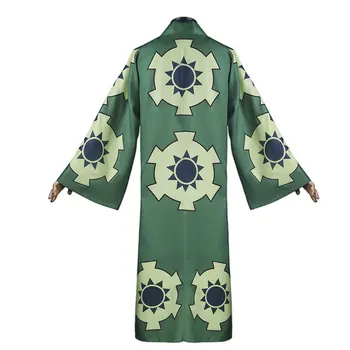 Anime Roronoa Zoro Cosplay Kostüm peruk Kimono Robe Cloak Kemer Tam Takım Elbise Erkekler Kadınlar için