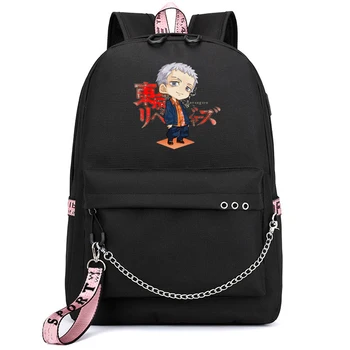 Anime Tokyo Revengers Deku Bakugou Boku Hiçbir Kahraman Akademi Okul Çantaları Kızlar için Kadın Laptop Sırt Çantası Usb okul sırt çantası Çanta