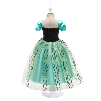 Anna Elbiseler Çocuk Prenses Elbise Kız Cosplay Kostüm Çocuklar yaz giysileri Cadılar Bayramı Doğum Günü Karnaval Elbise Parti Disguise