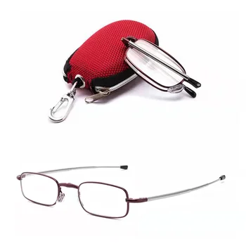 Anti-mavi Işık Okuma Gözlük Akıllı Gözlük Kadın Erkek Gözlük Anahtarlık Dava İle Katlanır Presbyopia Taşınabilir Kare Gözlük