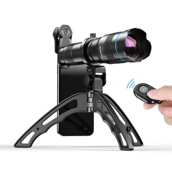 APEXEL Profesyonel HD 36X 60X Monoküler Miniselfie zoom objektifi Selfie Tripod Deklanşör Avcılık Yürüyüş iPhone HUAWEİ XİAOMİ İçin