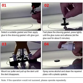 Araba Dent Çektirme Dent Sökücü Vücut Vantuz Paintless onarım aletleri seti Otomatik Dolu Çukur Ev Dıy
