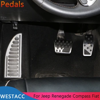 Araba pedalları Gaz Fren İstirahat Pedalı Kapak Jeep Renegade - 2022 için Pusula 2017 - 2022 İç Aksesuarları