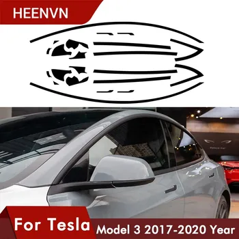 Araba Pencere Çerçevesi PVC Güçlendirme Sticker 2021 2022 Tesla Modeli 3 Dış Trim Şerit Otomobil Parçaları