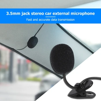 Araba Ses Mikrofon 3.5 mm Klip Jack Tak mikrofon Stereo Mini Kablolu Harici Mikrofon Oto DVD Radyo İçin 1.5 m Uzun Profesyoneller