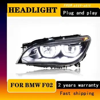 Araba Styling İçin BMW F02 Farlar 2009-740i 730i 735i LED Far DRL Projektör Lens Orijinal LED Oto Aksesuarları