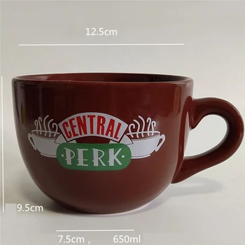 Arkadaşlar TV Show Serisi Central Perk Seramik Kahve Çay Bardağı 650 ml Arkadaşlar Central Perk Cappuccino Kupa