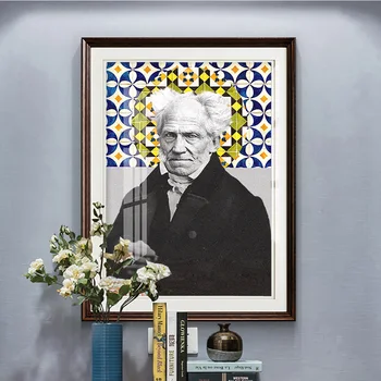 Arthur Schopenhauer Sanat Baskı Fotoğraf Posteri Felsefe Öğrenci Koleji Tuval Boyama Dekor Duvar Resmi