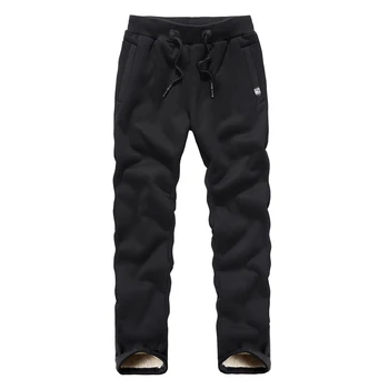 Artı boyutu 7XL 8XL kış kalın polar sweatpants erkekler Jogger Rahat %95 % pamuklu pantolonlar sıcak streetwear pantolon erkek kaliteli pantolon