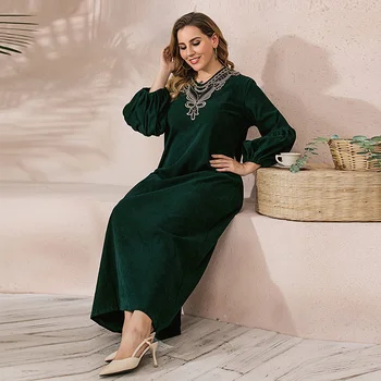 Artı Boyutu Günlük Elbiseler Kadınlar İçin 2022 Düz Renk Örme Fener Kollu büyük elbise T-shirt Kazak Elbise Sonbahar Kış