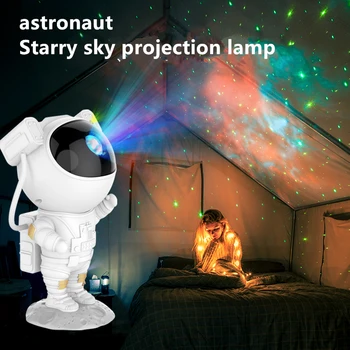 Astronot LED yıldızlı gökyüzü projektör lambası yıldızlı yıldız lazer projektör çocuk odası duvar lambası yatak odası oturma odası lamba dekorasyon