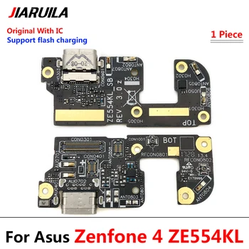 ASUS Zenfone 4 için ZE554KL USB girişli şarj cihazı Dock fiş konnektörü Şarj Kurulu FLex Kablo Mic Mikrofon Kurulu