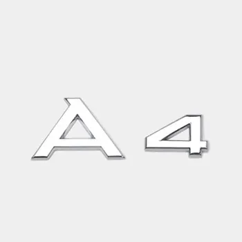 Audi için A3 A4 A5 A6 A7 A8 B7 B8 Numarası Amblemi Araba Sticker tamir aksesuarları Arka Bagaj Etiket Rozeti krom dekorasyon çıkartması