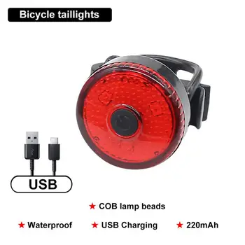 Açık Güvenlik Uyarı Bisiklet Kuyruk Lambası Bisiklet Arka Fren Lambası USB Şarj Edilebilir Ultra parlak LED Uyarı Bisiklet El Feneri