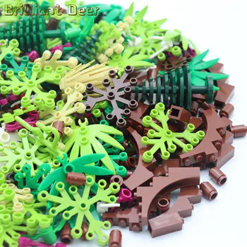 Ağaç Bitki Aksesuarları Yapı Taşları Çim Çalı Yaprak Şube MOC Parçaları DIY Orman Orman Askeri Şehir Arkadaşlar Tuğla Oyuncaklar