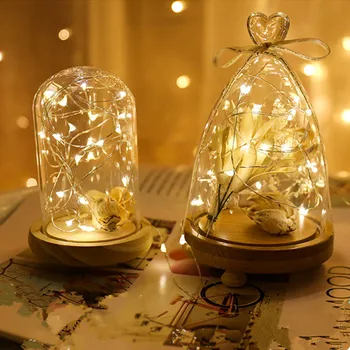 Bakır Tel Peri LED Dize İşıklar Açık Pil Kumandalı Çelenk Noel Süslemeleri Ev için Noel Düğün Yeni Yıl Dekor