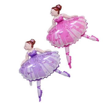 Bale Kız Balon Kız Oyuncak Balon Doğum Günü Partisi Dekorasyon Düğün Tatil Dekorasyon Alüminyum Folyo Balon Toptan