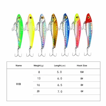 Balıkçılık Cazibesi İplik Batan 45-75mm Metal Titreşim Renkli Pullu Uzun Atış Özel Tremor Yem Peche Bir La Sazan Yapay