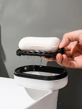 Banyo Sabunluk Banyo Aksesuarları Setleri Seyahat Sabun bulaşık deterjanı Yemekleri Sabun Pedleri Sabun Konteyner Kutusu Depolama Sabunluk