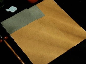 Batik Pirinç Kağıdı Renkli Şerit Ekran Yarı nadir Ve Yarı pişmiş Mürekkep Fırça Kaligrafi Uygulama