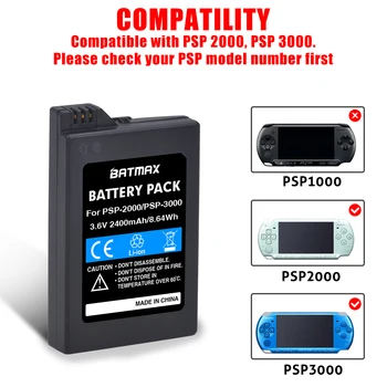 Batmax PSP-S110 PSP-2000 PSP-3000 Pil +LED USB 3 Yuvaları Şarj Sony PSP Slim Taşınabilir Playstation PSP - 2001 PSP-2002
