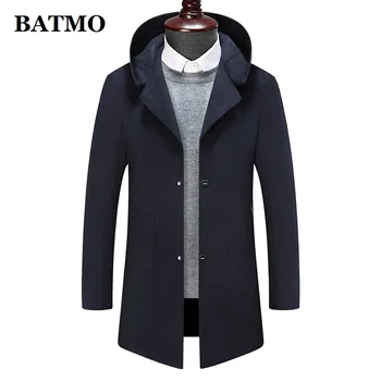 BATMO 2023 yeni varış yüksek kaliteli yün kapşonlu ceketler erkekler, erkek yün trençkot, artı boyutu M-8XL 1988