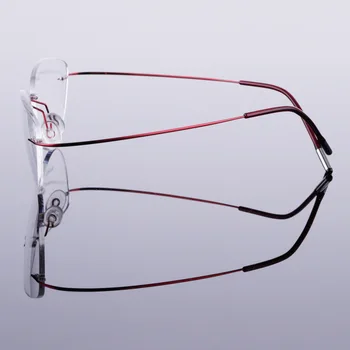 BCLEAR Beta-Ti Tasarımcı Marka Tarzı Esnek Bellek Metal Çerçevesiz Gözlük Çerçevesi oculos de grau Gözlük Optik Çerçeve