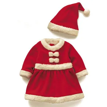Bebek Kız Erkek Noel Giysileri Set Ceket + Pantolon + Şapka Bebek Yürüyor Genç Noel Noel Baba Cosplay Kostüm Sıcak Elbise Giysi 1-14Y