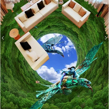 Beibehang Odası oturma odası orman mavi gökyüzü Avatar 3D özel döşeme boyama su geçirmez yağ aşınma ve yırtılma malzemesi duvar kağıdı