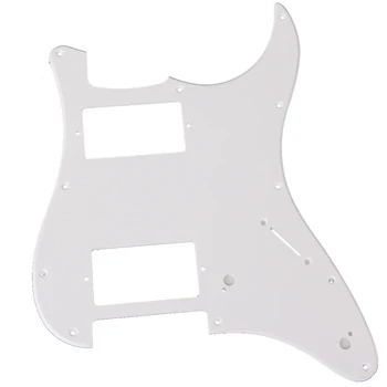 Beyaz Standart Pickguard 1 Kat Çift Humbucker HH Elektro Gitar Scratchplate