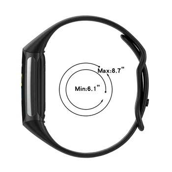 Bilekliği Bilezik Fitbit Şarj için 5 Ayarlanabilir Yumuşak Silikon Spor Yedek saat kayışı Sapanlar Şarj 5 Aktivite