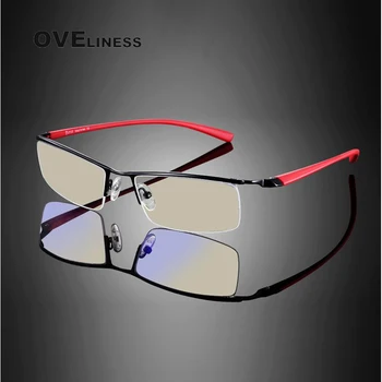 Bilgisayar gözlük çerçeve gözlük Anti mavi ışın şeffaf lens oyun gözlükleri Erkekler Gözlük radyasyon dayanıklı gözlük gözlük 8199