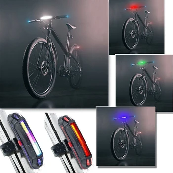 Bisiklet Bisiklet arka ışık IPX-5 su geçirmez USB şarj edilebilir led lamba emniyet uyarı lambası bisiklet yanıp sönen aksesuarları bisiklet arka lambası