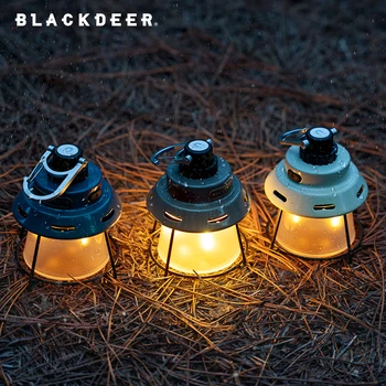 BLACKDEER taşınabilir kamp ışıkları şarj edilebilir led ışık Trekking fener acil ampul yüksek güç çadır aydınlatma 4 modu lamba