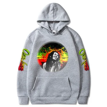 Bob Marley Moda Giyim Bir Aşk Rasta Hoodie ve Jogger Kış Yeni Rahat Unisex Kazak Kazak Gevşek Uzun Kollu Üstleri
