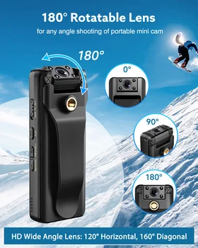 BOBLOV A22 HD 1080 P Mini Kamera Taşınabilir Dijital Video Kaydedici vücut kamerası Gece Görüş Döngü Kaydedici Minyatür Küçük Kamera