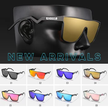 Büyük boy Güneş Gözlüğü Polarize Spor Erkekler Sürüş Parti gözlük tr90 güneş gözlüğü KDEAM Kadınlar Aynalı lens UV400 8 Renkler