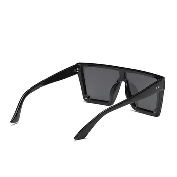 Büyük boy kare çerçeve Düz Üst Üst Yeni moda güneş gözlükleri Kadın Erkek Retro güneş gözlüğü Gafas Oculos De Sol