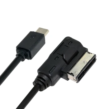 Cablecc USB-C USB 3.1 Tip-C Medya AMI MDI şarj adaptörü kablosu Araba VW AUDI İçin A4 A6 Q5 Q7