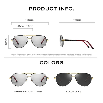 CAPONI Pilot güneş gözlüğü Erkekler İçin Moda 2022 Yeni Gözlük Fotokromik Polarize Sürüş erkek Güneş Gözlüğü UV400 Korumak BS8725
