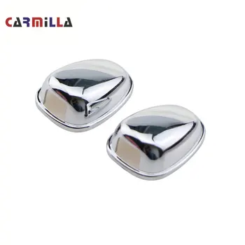 Carmilla 2 adet/takım Araba Ön Cam yıkama nozulu koruma kapağı Krom Peugeot için Fit 308 2012 - 3008 Aksesuarlar
