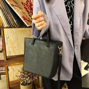 Chic Vintage Tasarımcı kadın büyük el çantası Çanta Minimalist Basit Lüks deri çantalar askılı çanta Marka Kadın Kare omuz çantaları