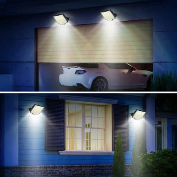 COB LED güneş enerjili ışık su geçirmez hareket sensörü lambaları Bahçe sokak aydınlatma güneş lambası bahçe güvenlik duvar Lambası