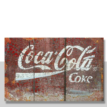 Coca Cola paslı reklam Retro Metal duvar Plak sanat Vintage teneke işareti