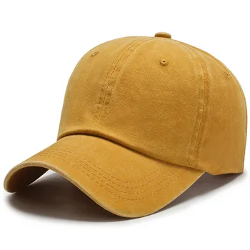 COKK Yıkanmış Pamuk Ayarlanabilir Düz Renk beyzbol şapkası Kadın Erkek Unisex Çift Kap Moda Baba Şapka Snapback Kap Yüksek Kalite