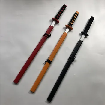 Cosplay Ahşap Kılıç Mini Simüle Animasyon Prop Silah Anime Katana Samurai Ninja Performans Sahne Hediye Oyuncaklar Çocuklar İçin 73cm