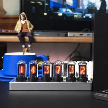 DAHA İYİ Modern Dijital Masa Saati Geek Marvel Tüpler IPS Ekran masa çalar saati