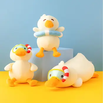 Dalış Ördek yüzme simidi Ördek Yavrusu Karikatür Hayvan Yumuşak Dolması Bebek Güzel peluş oyuncak Çocuk Kız Erkek Doğum Günü noel hediyesi 1 adet