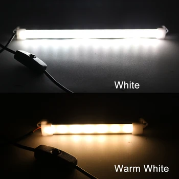 DC 5V LED bar ışığı USB Powered sert şerit Sütlü Beyaz Kapak Sert bar ışığı Şarj Tüp Lamba 10cm 20cm 50cm 5630 LED Şerit