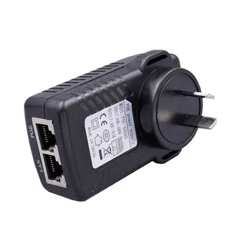 DC48V 0.5 A AB / İNGİLTERE/ABD / AU Ağ POE Anahtarı Ethernet POE Adaptörü POE enjektörü Splitter ile IP kamera İçin POE